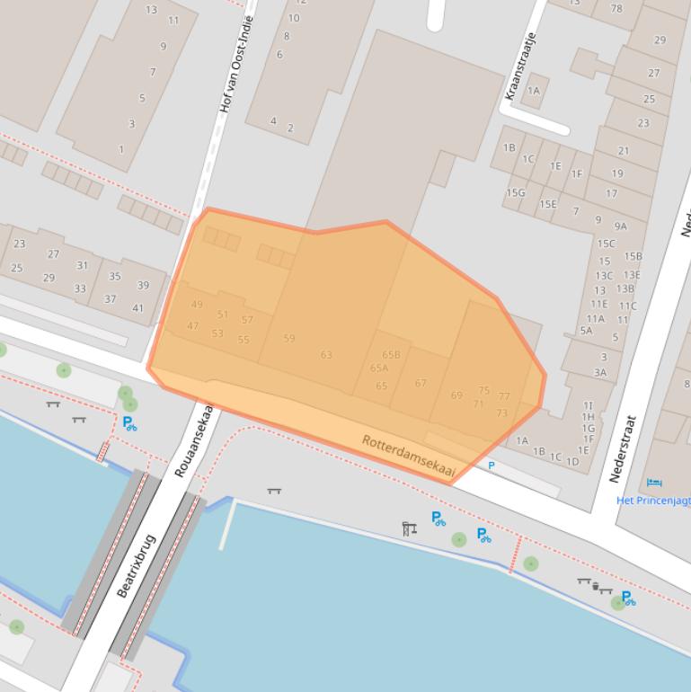 Kaart van postcodegebied 4331GN.