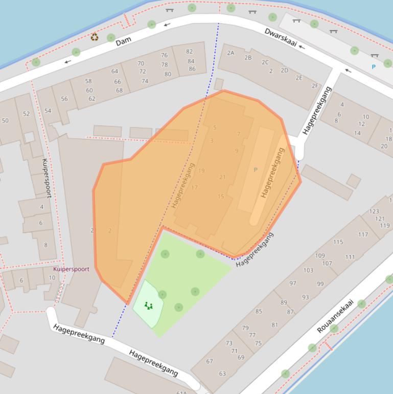 Kaart van postcodegebied 4331GR.