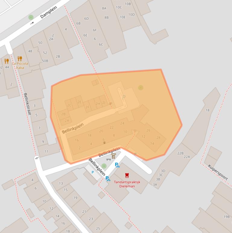 Kaart van postcodegebied 4331GX.