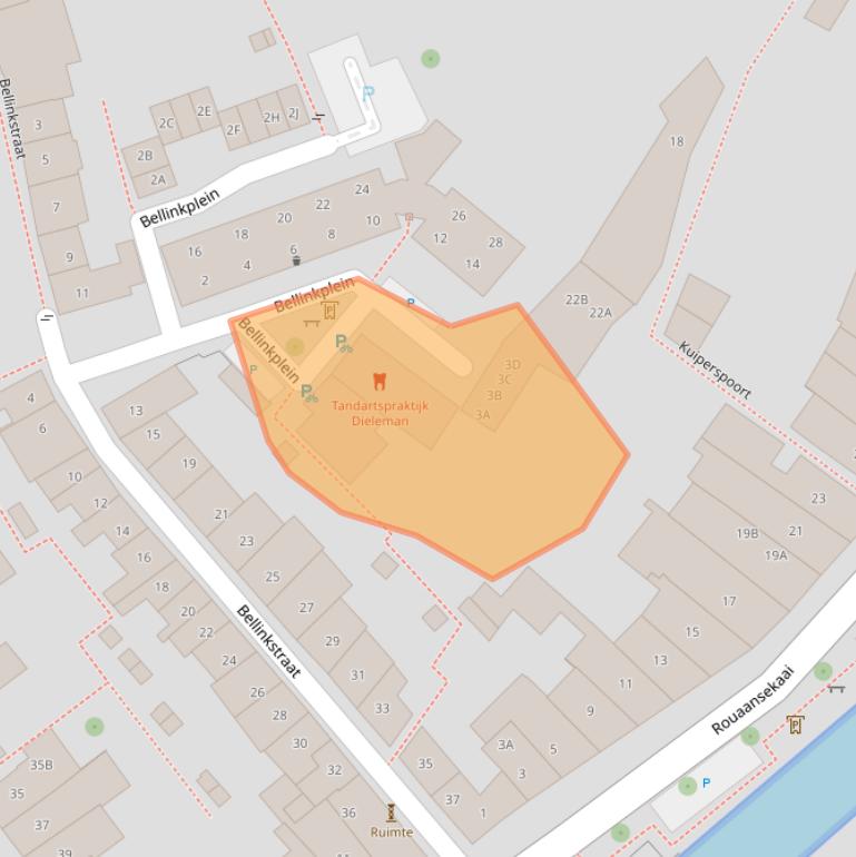 Kaart van postcodegebied 4331GZ.