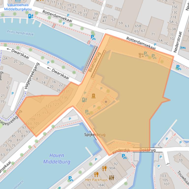 Kaart van postcodegebied 4331HE.