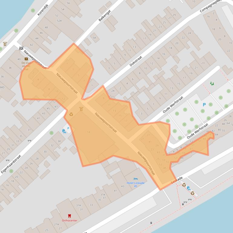 Kaart van postcodegebied 4331HN.