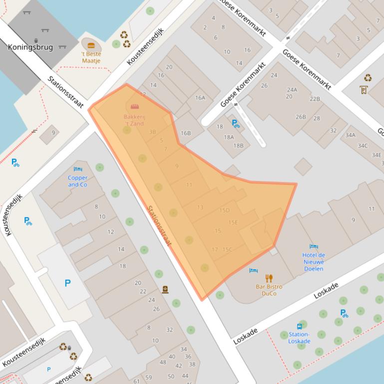 Kaart van postcodegebied 4331JA.