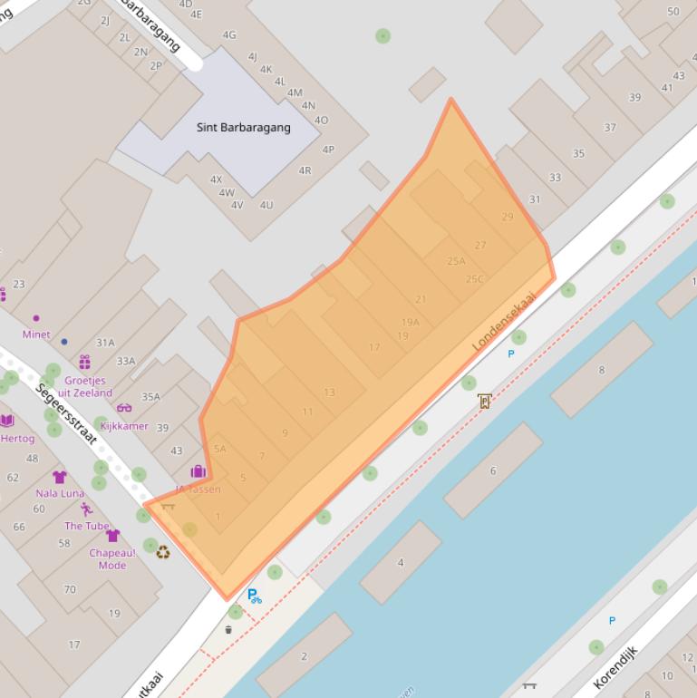 Kaart van postcodegebied 4331JG.