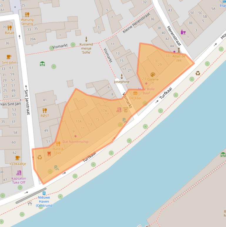 Kaart van postcodegebied 4331JV.