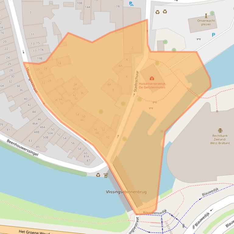 Kaart van postcodegebied 4331KS.