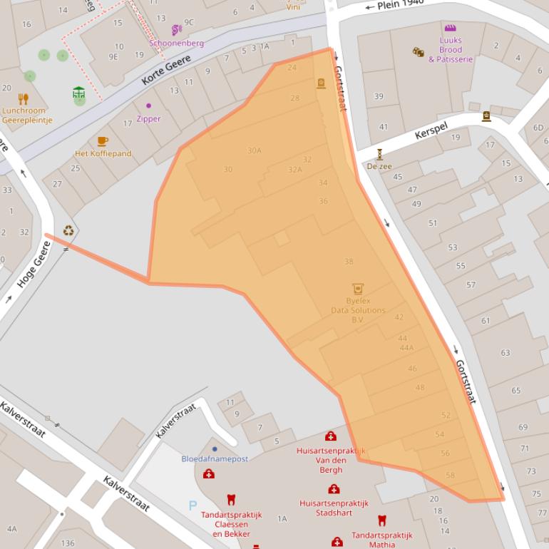 Kaart van postcodegebied 4331LC.