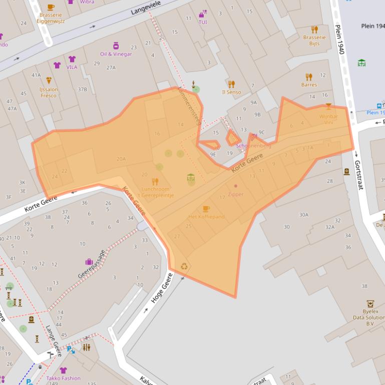 Kaart van postcodegebied 4331LE.