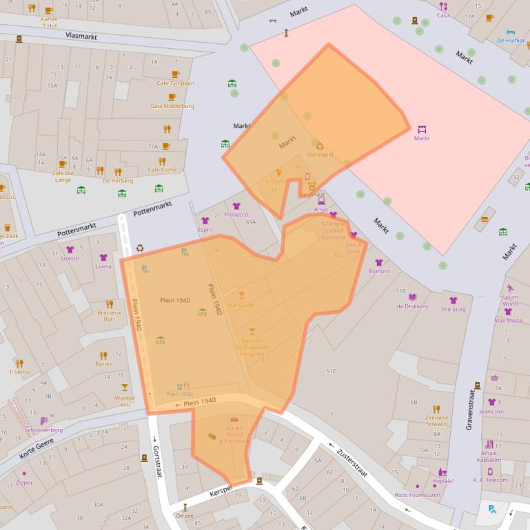 Kaart van postcodegebied 4331LG.