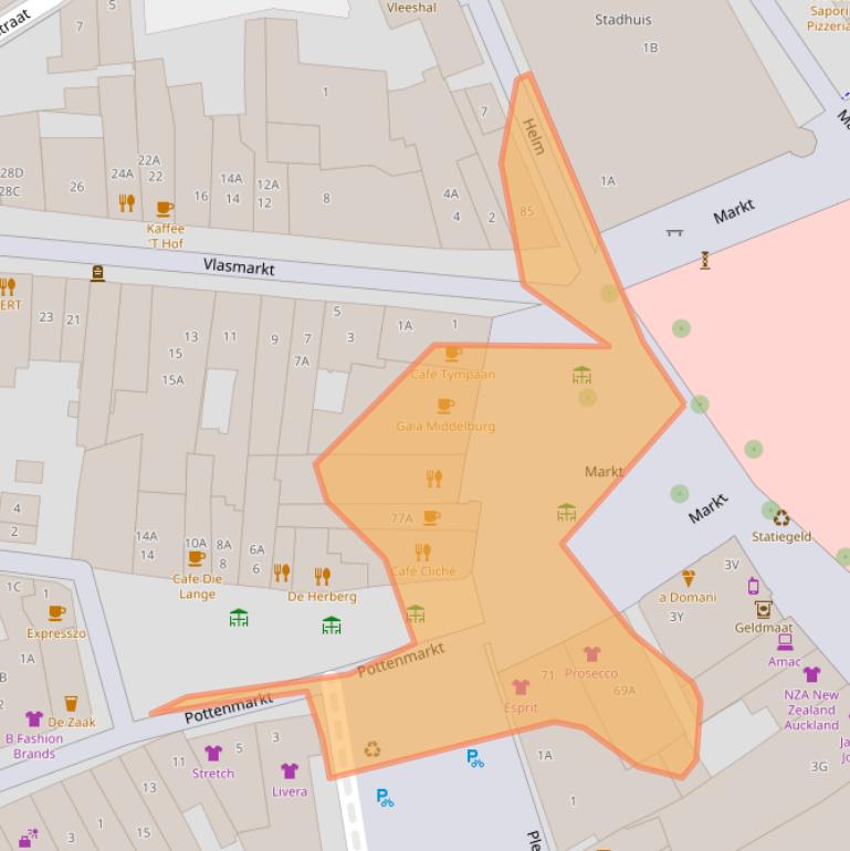 Kaart van postcodegebied 4331LL.