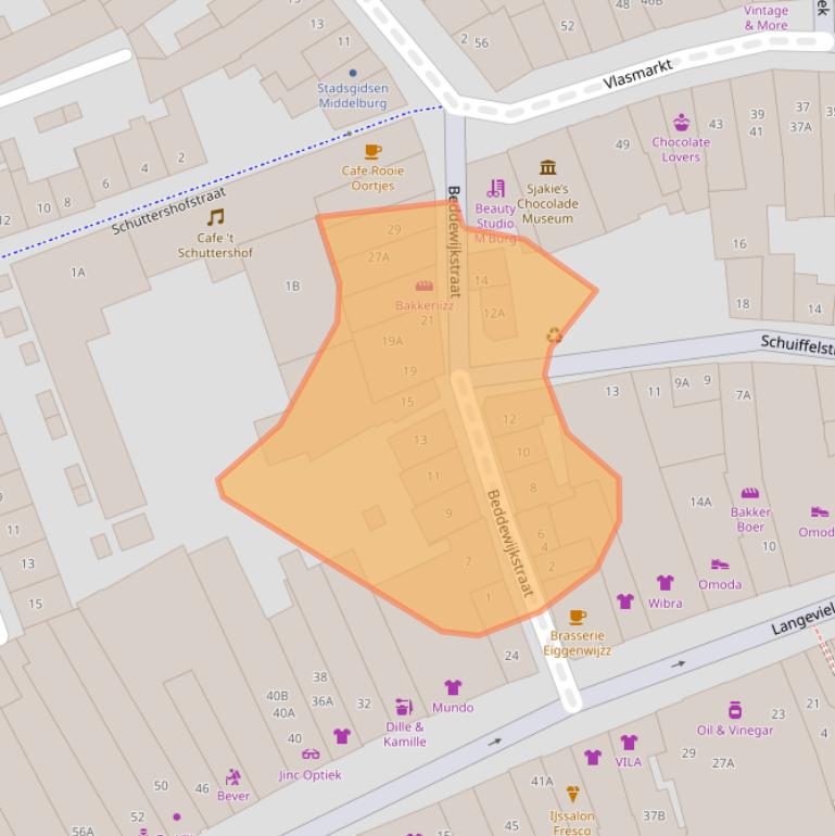 Kaart van postcodegebied 4331LP.