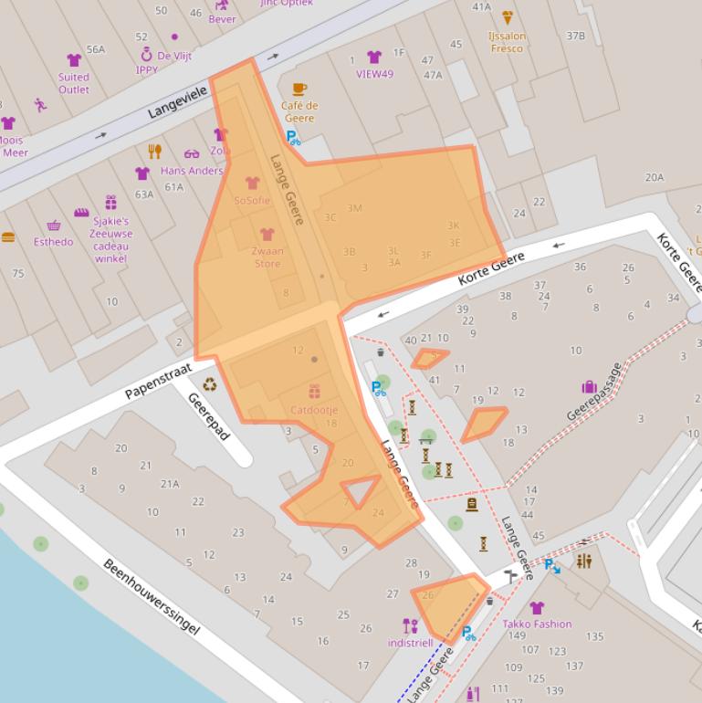 Kaart van postcodegebied 4331LX.