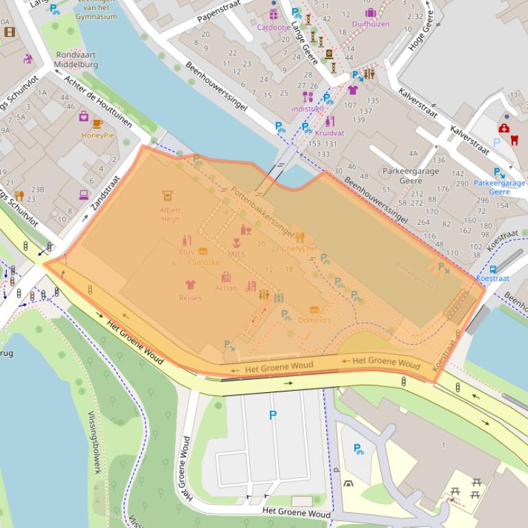 Kaart van postcodegebied 4331NA.