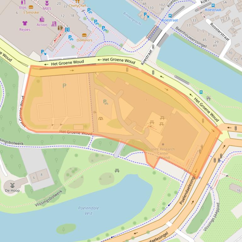 Kaart van postcodegebied 4331NB.