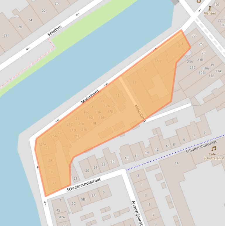 Kaart van postcodegebied 4331NV.