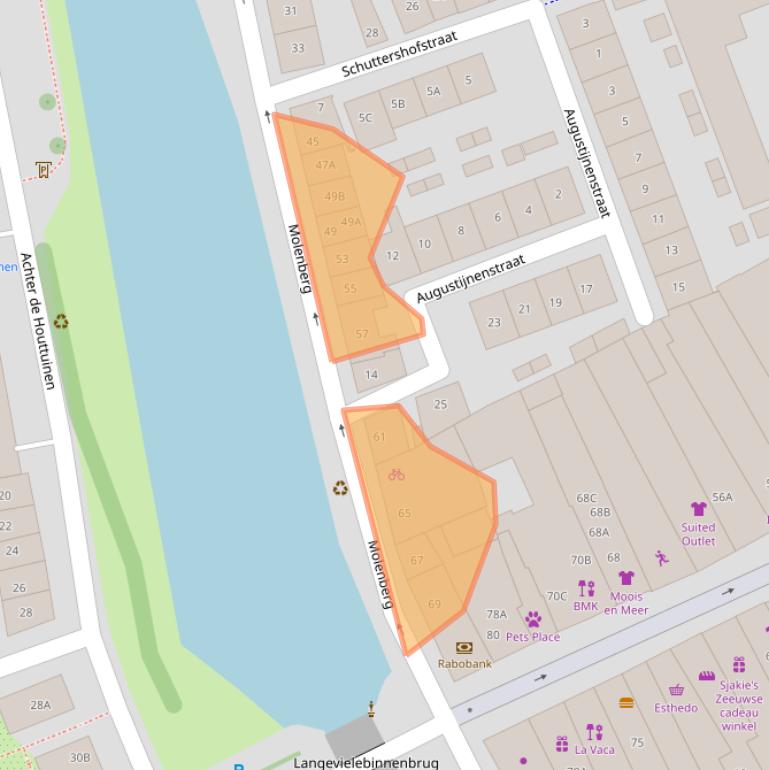 Kaart van postcodegebied 4331NW.