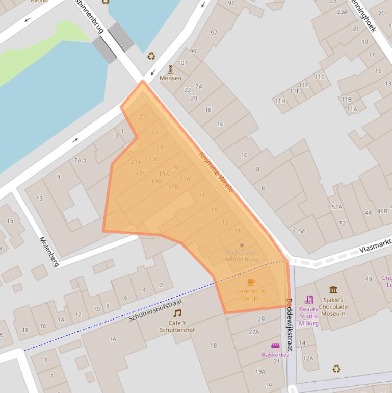 Kaart van postcodegebied 4331PA.