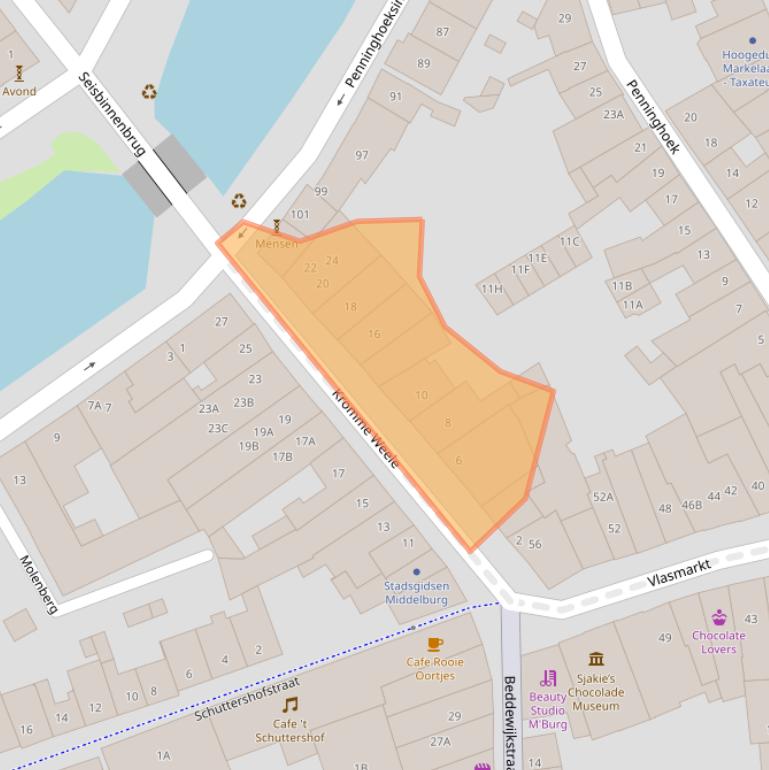 Kaart van postcodegebied 4331PB.