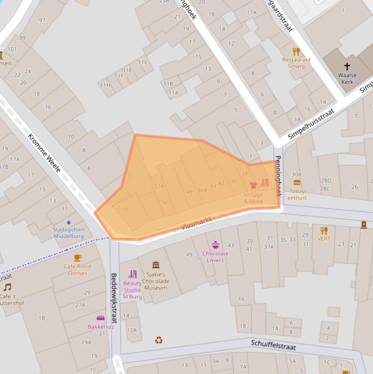 Kaart van postcodegebied 4331PG.