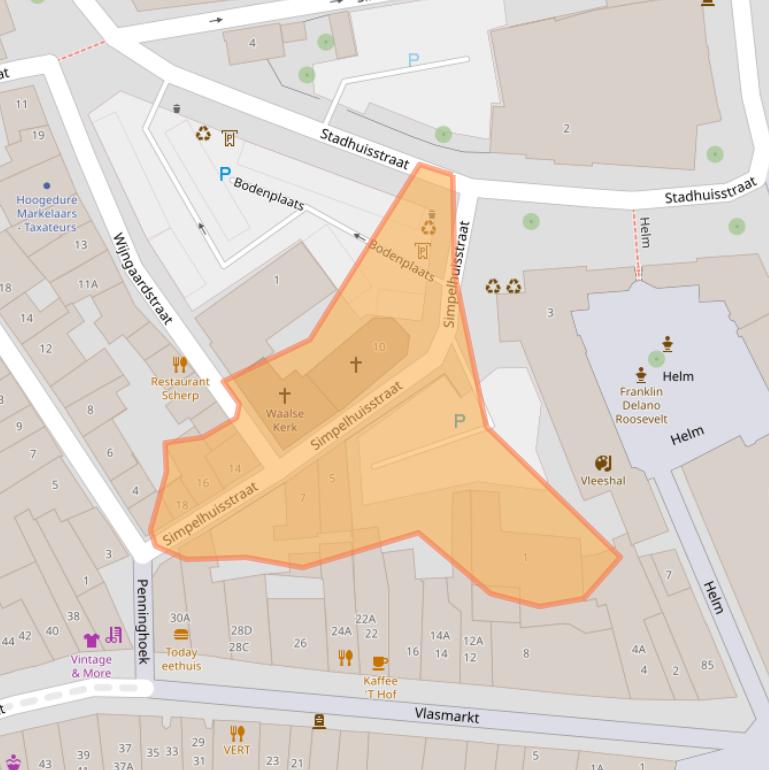 Kaart van postcodegebied 4331PH.