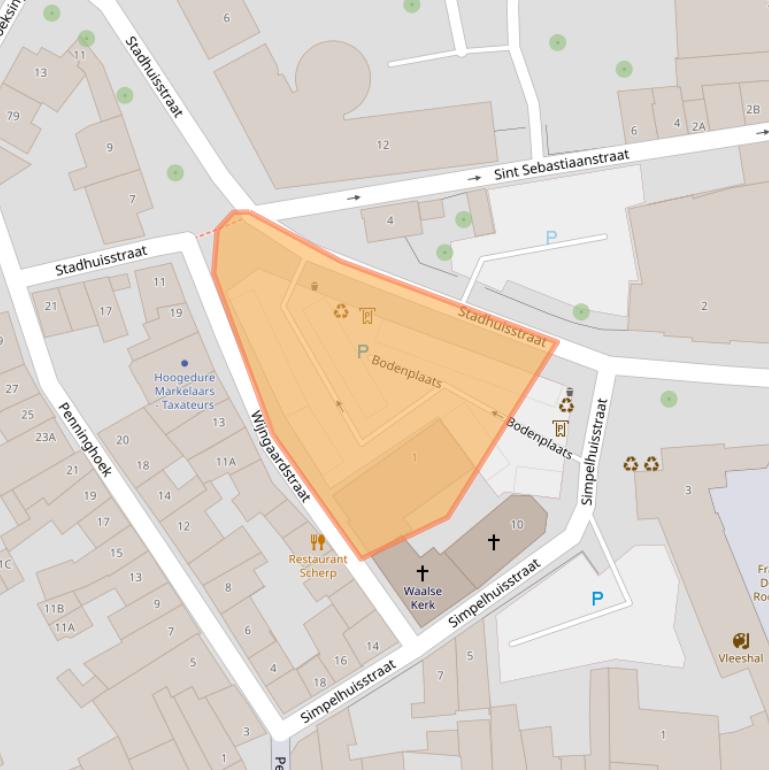 Kaart van postcodegebied 4331PJ.