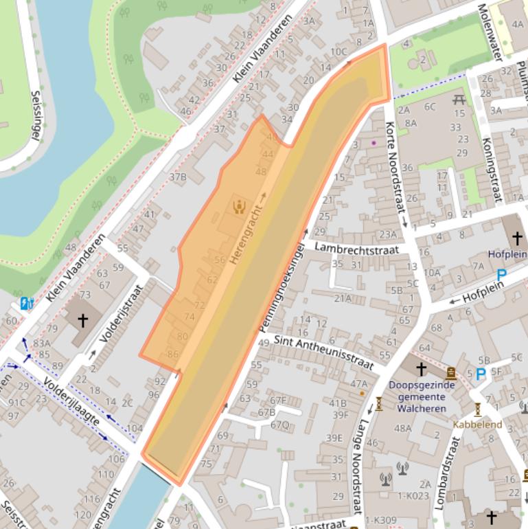 Kaart van postcodegebied 4331PX.