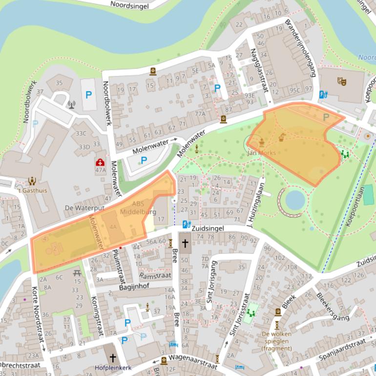 Kaart van postcodegebied 4331SB.