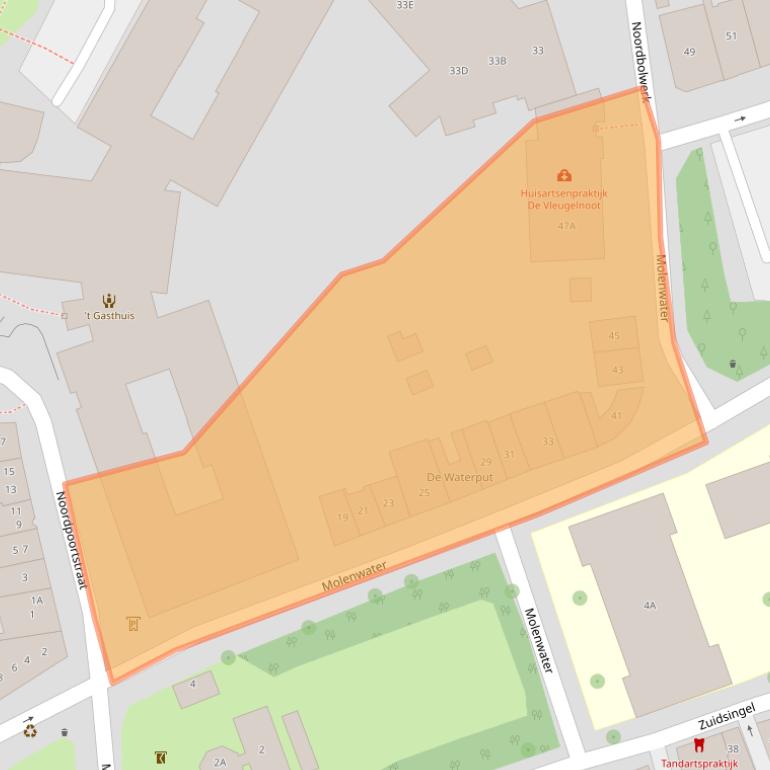 Kaart van postcodegebied 4331SC.