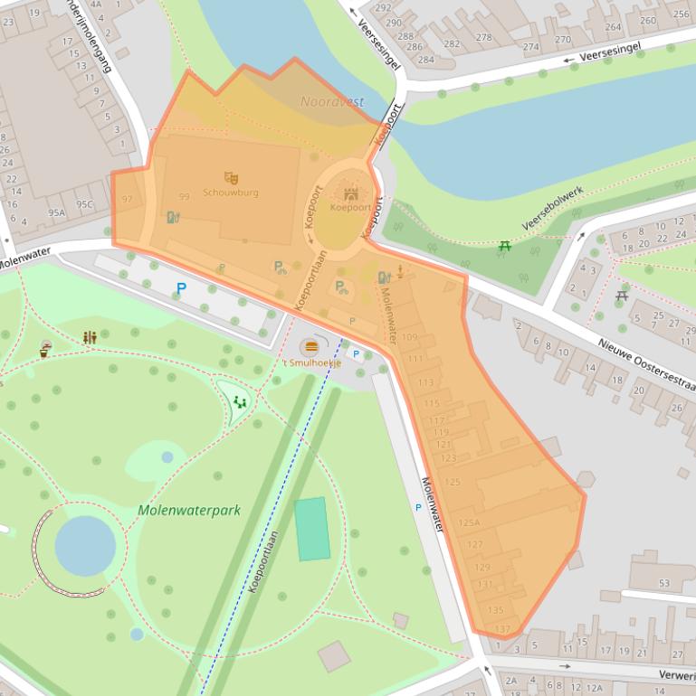 Kaart van postcodegebied 4331SG.