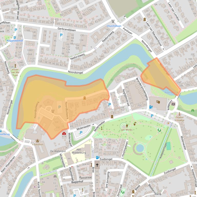 Kaart van postcodegebied 4331SH.