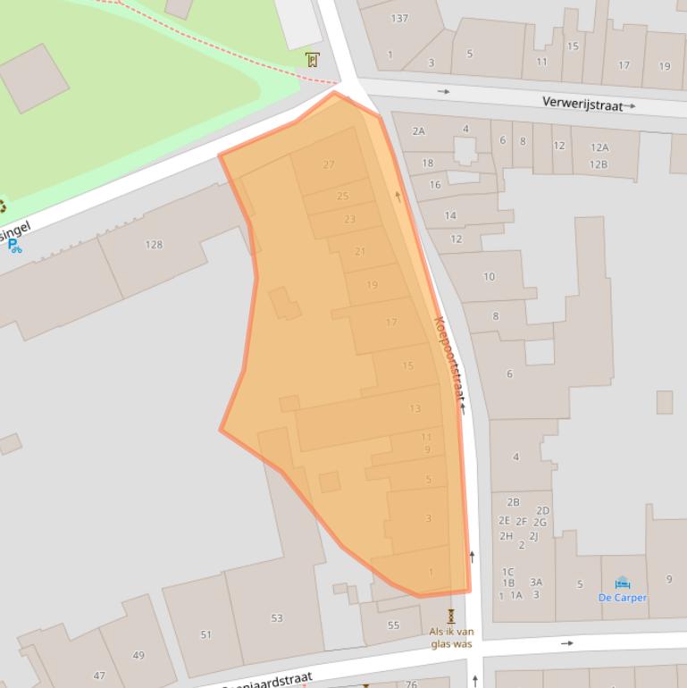 Kaart van postcodegebied 4331SK.