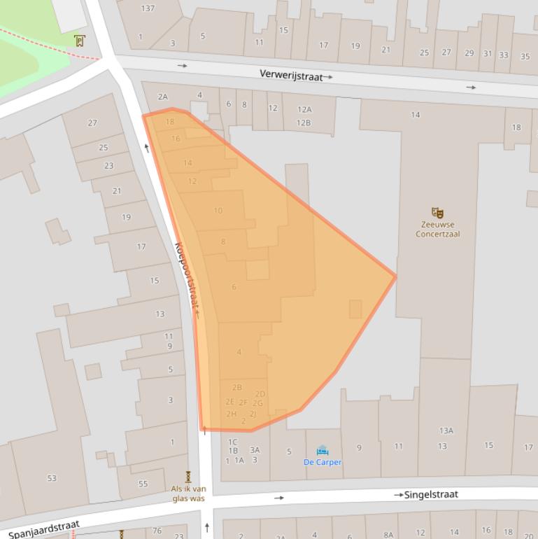 Kaart van postcodegebied 4331SL.