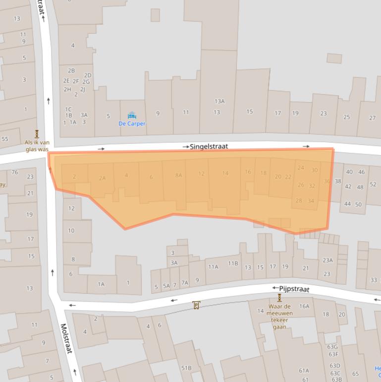 Kaart van postcodegebied 4331SV.