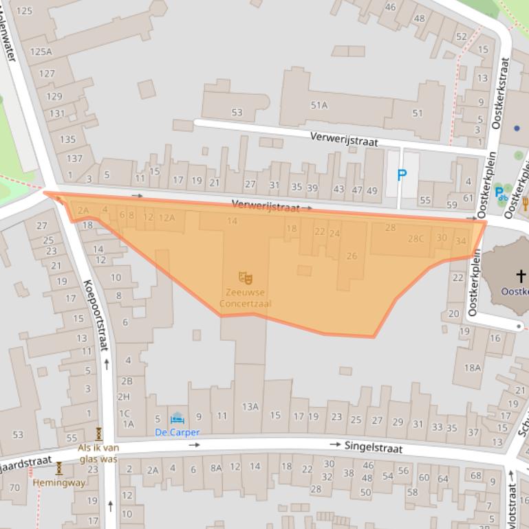 Kaart van postcodegebied 4331TC.