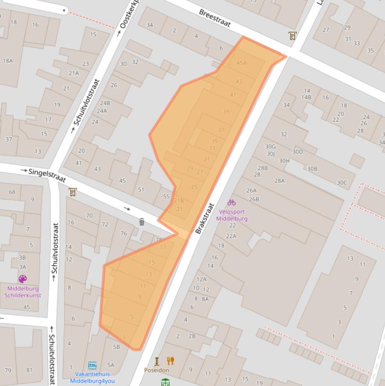 Kaart van postcodegebied 4331TM.