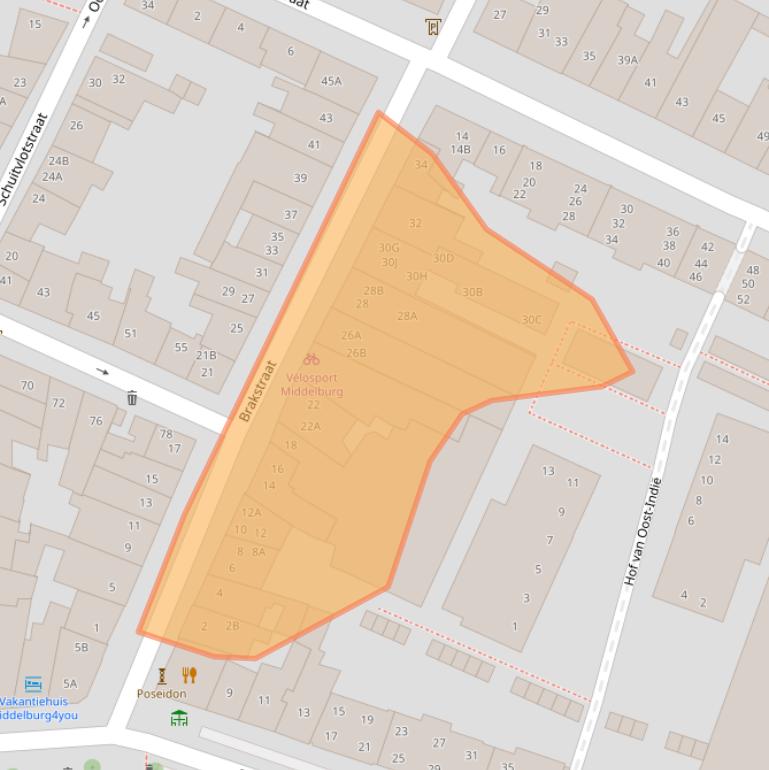 Kaart van postcodegebied 4331TN.