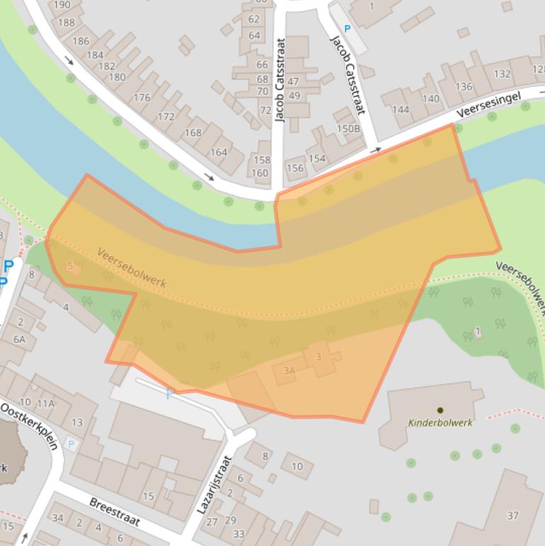 Kaart van postcodegebied 4331TX.