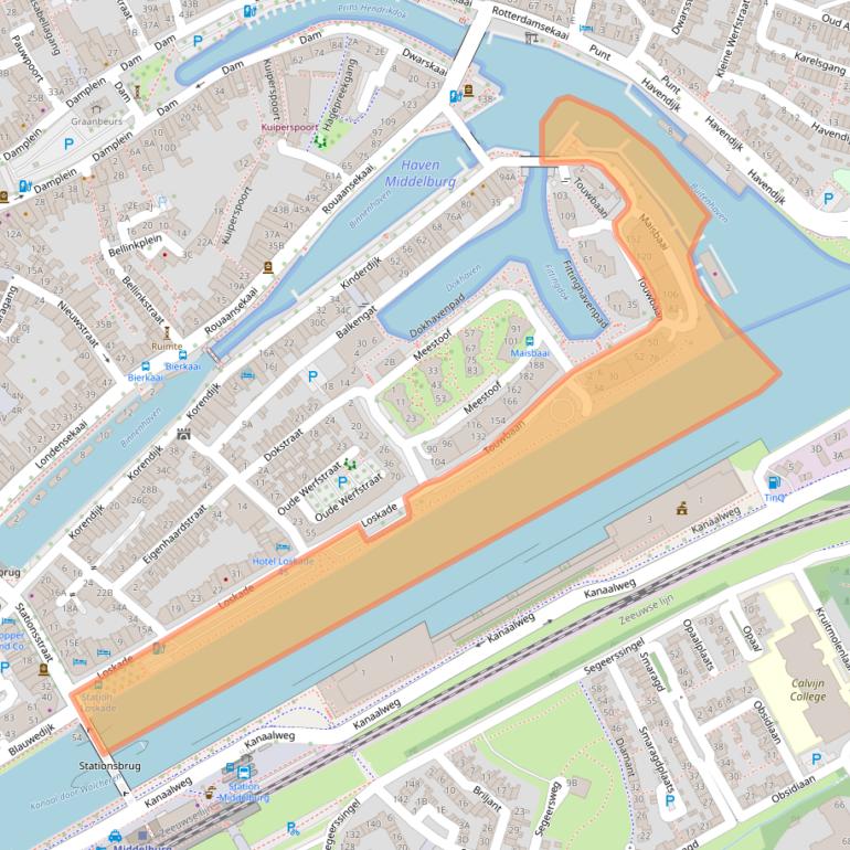 Kaart van postcodegebied 4331VA.