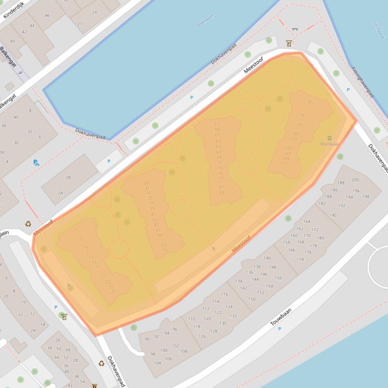 Kaart van postcodegebied 4331VD.