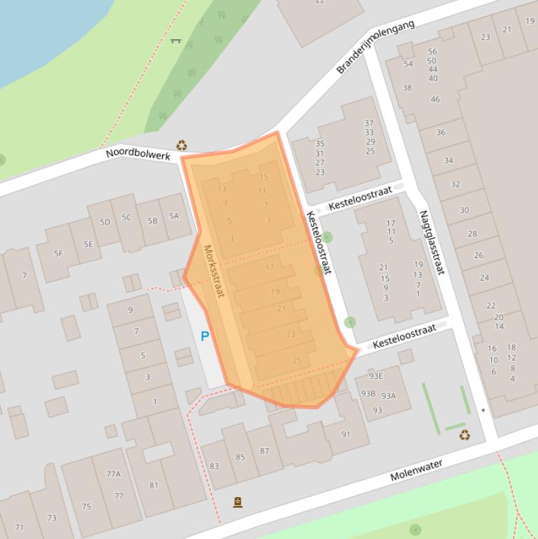 Kaart van postcodegebied 4331WL.