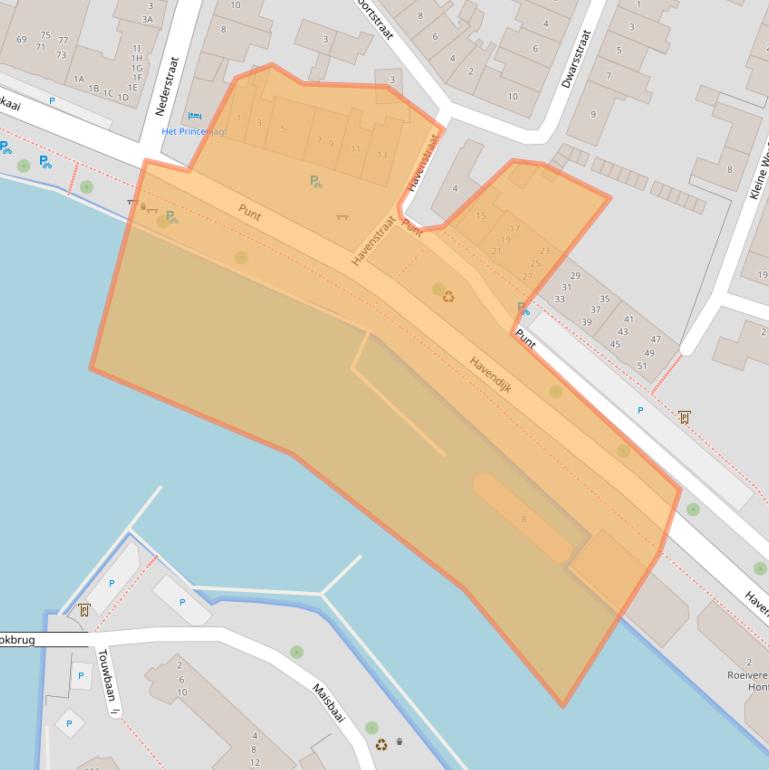 Kaart van postcodegebied 4332AB.