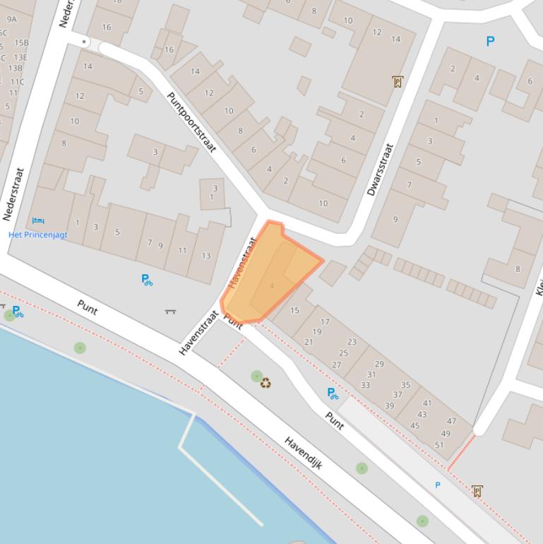 Kaart van postcodegebied 4332AD.