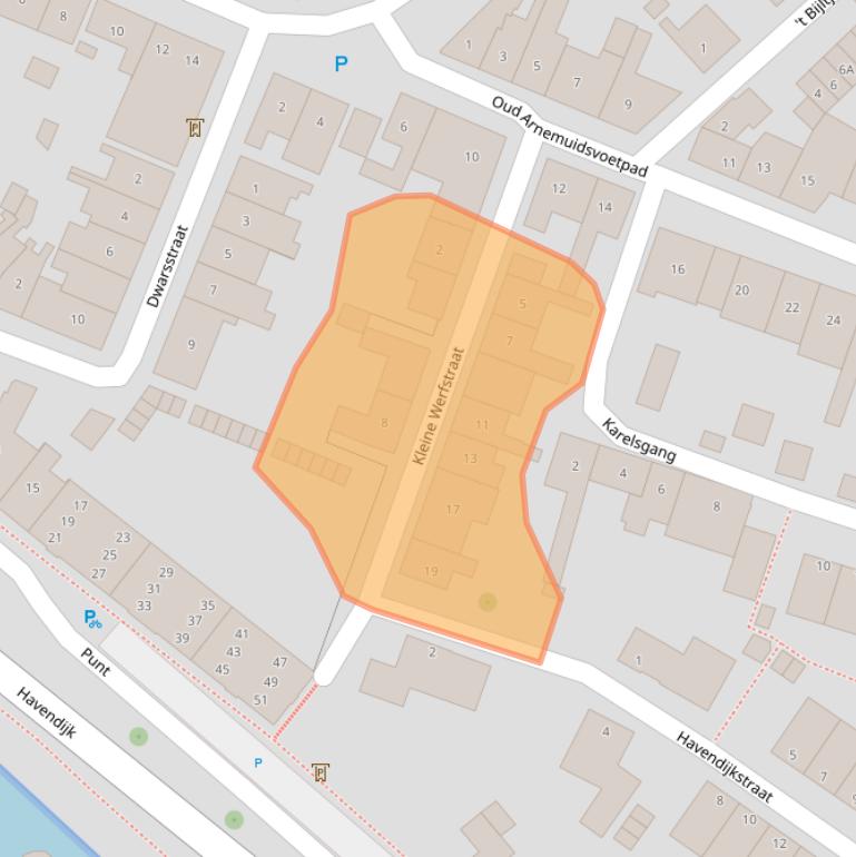 Kaart van postcodegebied 4332AH.