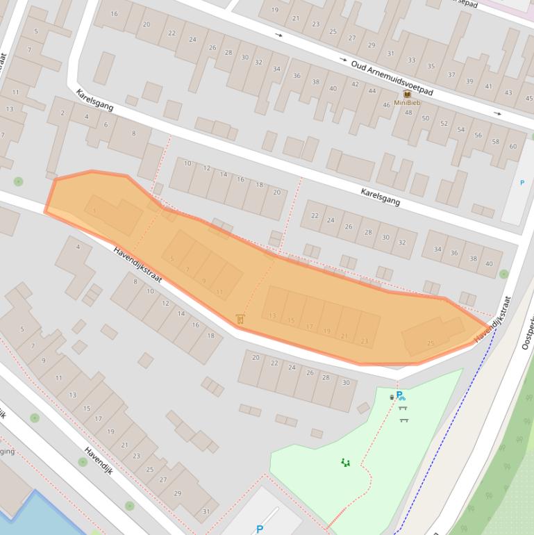 Kaart van postcodegebied 4332AK.