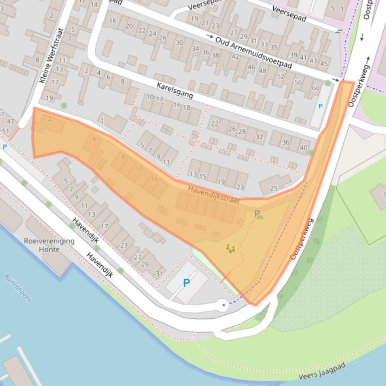 Kaart van postcodegebied 4332AL.