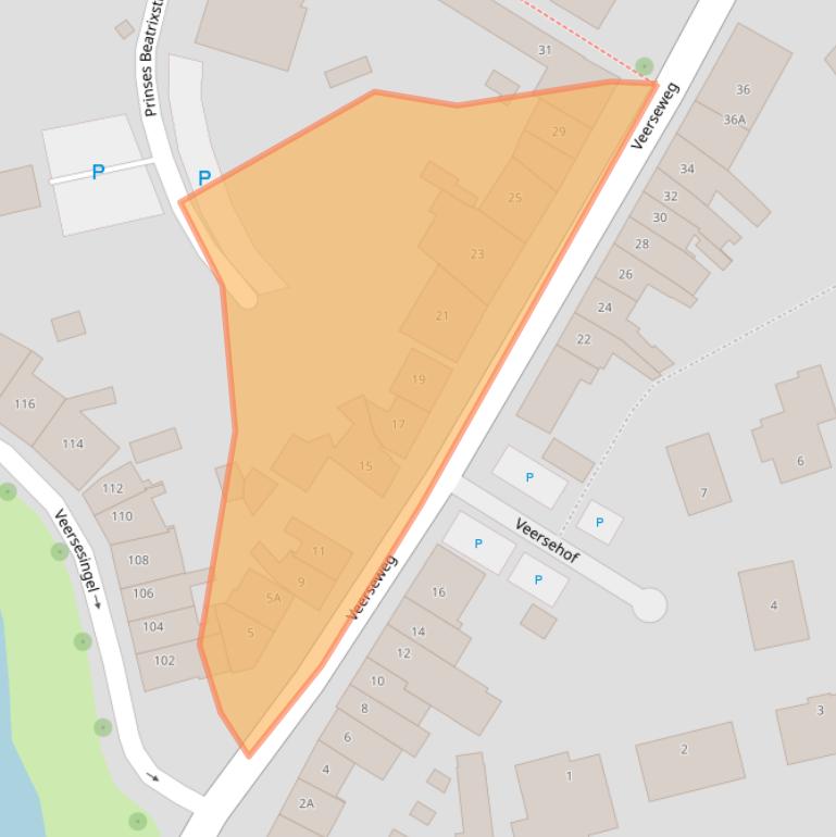 Kaart van postcodegebied 4332BA.