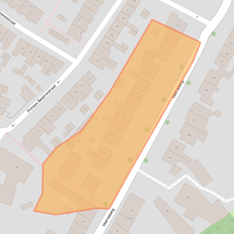 Kaart van postcodegebied 4332BB.