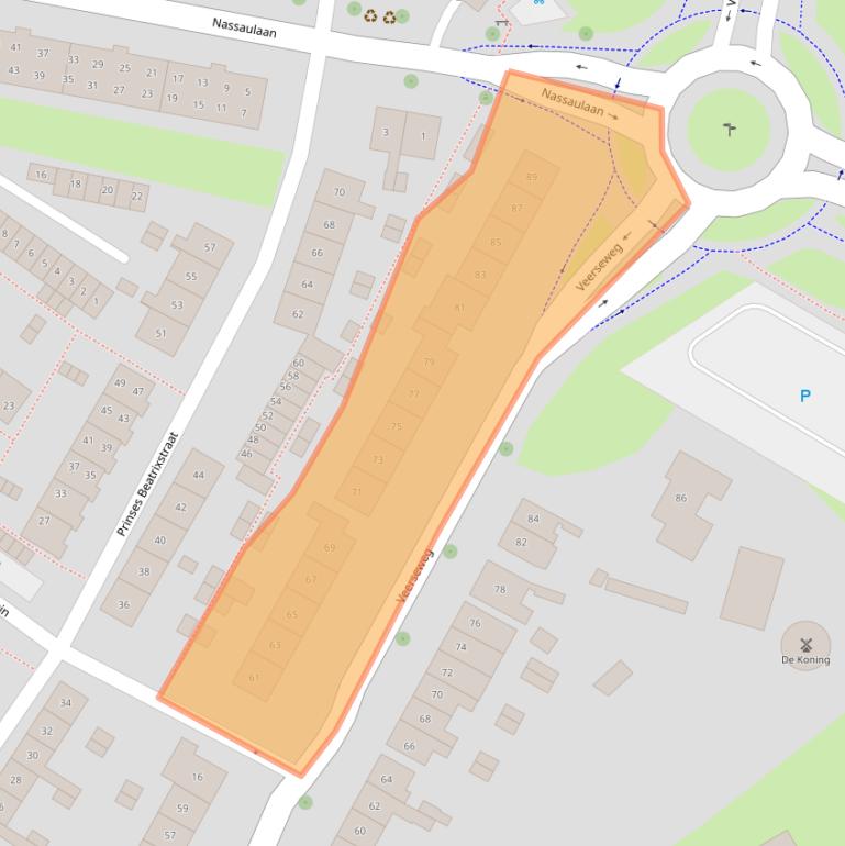 Kaart van postcodegebied 4332BC.