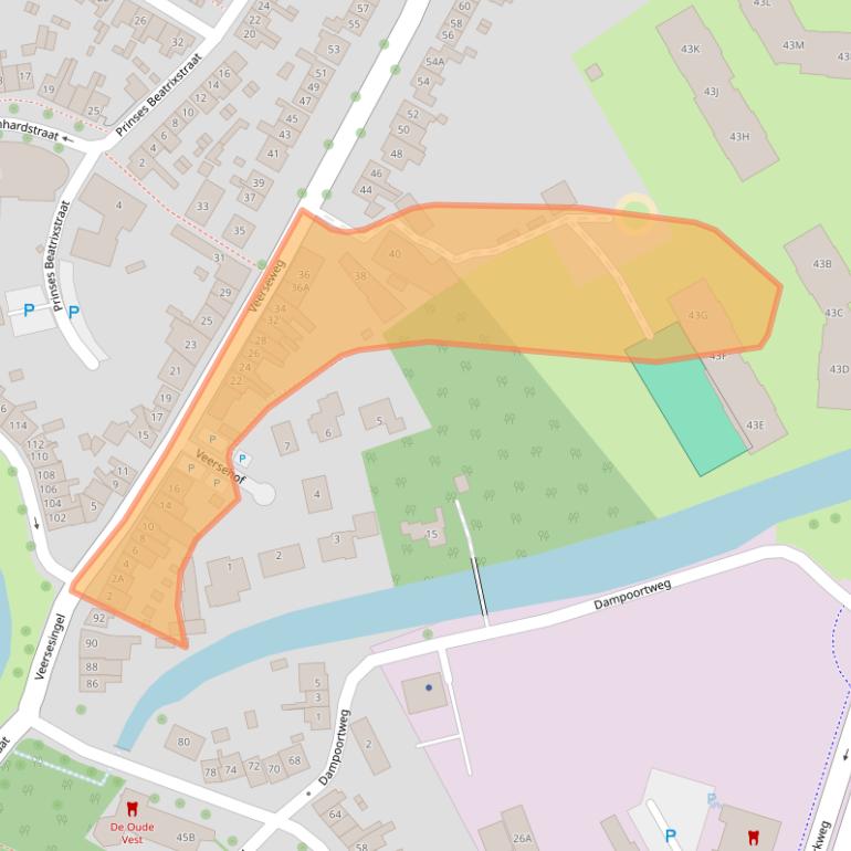 Kaart van postcodegebied 4332BG.