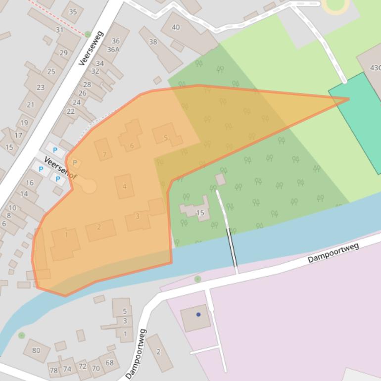 Kaart van postcodegebied 4332BK.